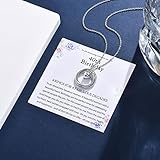 KORAS 40th Birthday Gifts for Women, 40 Birthday Gifts for Her, Sterling Silver Necklace Jewellery with 4 Rings, 40th Gift Ideas for Friend Daughter Sister Mum - Image 3