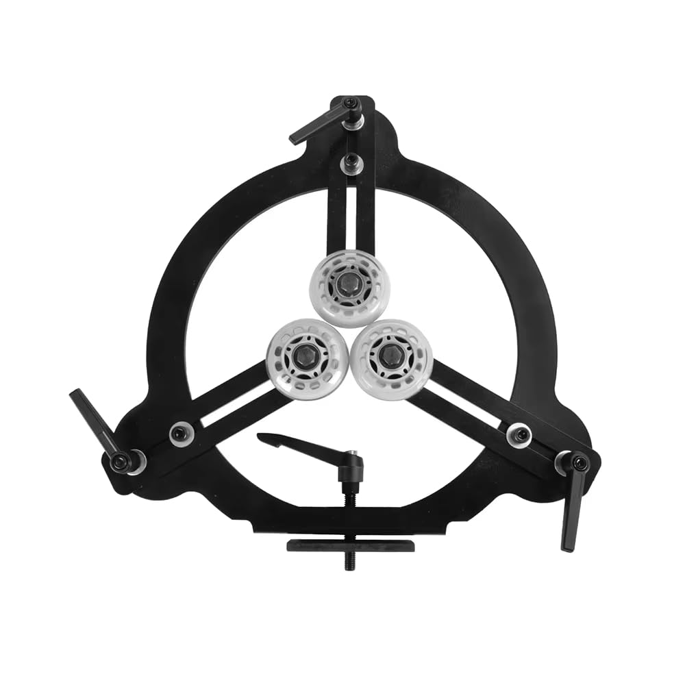 Luneta para Torno de Madera, Soporte para Piezas Redondas, Herramienta Antivibración de 3 Ruedas para Torneado de Madera
