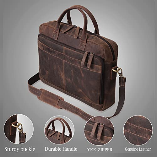 VC VINTAGE COUTURE Leather briefcase bag for men Leather Laptop Bags For Men and Women Travel Messenger Bag3