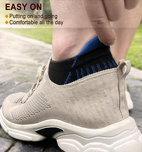 Image of BULLIANT Men Running Ankle Socks 6Pack-Cushioned Support-Low Cut No Show
