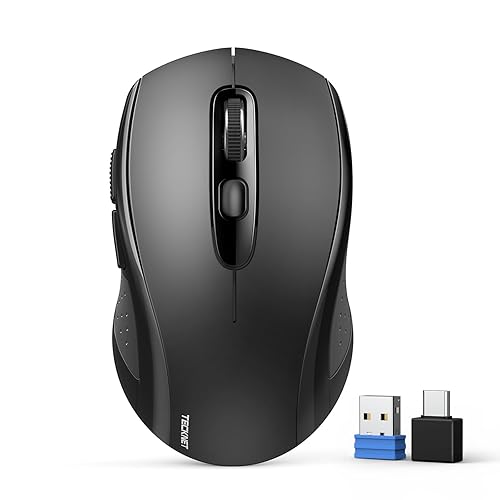 Bluetooth Mouse (BT 5.0/3.0+2.4Ghz), 6-Level 4000 DPI Wireless Mice for