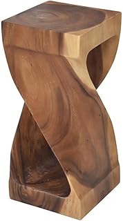 BOWERY HILL End Table Coffee Accent Table, Square, Contemporary, Indoor in Wood, Brown