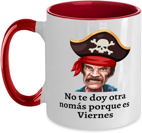 Regalo para amigo taza de cafe 2 colores roja y blanco no te doy una nomas