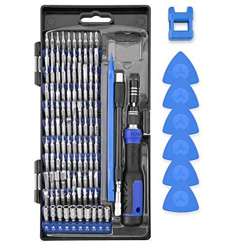 Precision Screwdriver Kit, XOOL 120 in 1 Electronics Repair Tool Magnetic Driver Kit with 111 Bits, Flexible Shaft, Extension Rod for Computer, Mobile Phone, Smartphone, Game Console, PC, Tablet
