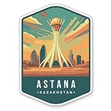 Astana Kazakhstan Sticker - for Water Bottle Phone Car Tumbler Laptop - Decal - Waterproof Vinyl - 3"