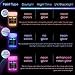 neon nights 2-IN-1 Glow In The Dark Acrylic Paint Set Glows in the Dark & under UV Blacklight - Set of 8 Self-Luminous Neon Paints for Halloween - German Premium Quality - 8 x 20 ml /