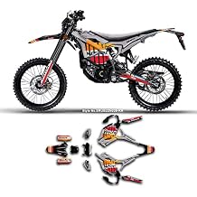 Custom Decal Kit for Surron SUR-RON Dirt Bike, Ultra Bee, Black Grey Red, SRUB22N039-KR