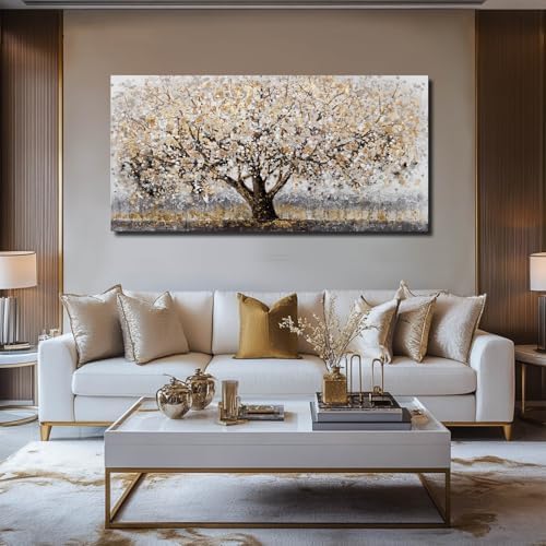 Gold Wall Decor Large Framed Canvas Art for Living Room Vintage B...