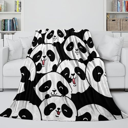 Cadeau emménagement couverture polaire panda 3D douce