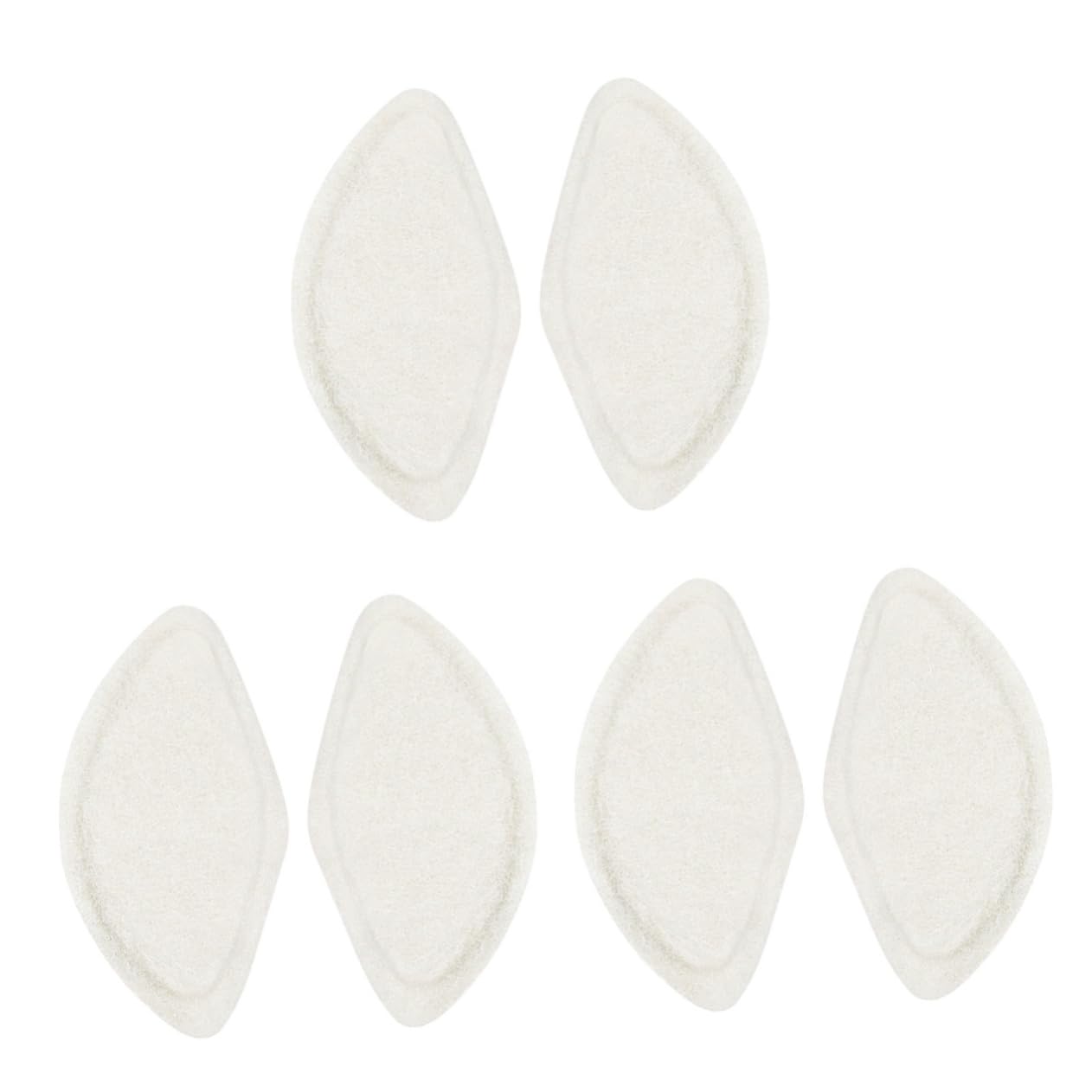 KOMBIUDA 6 Pcs Foot Pad Foot Cushions Support Arch Pad High Heel Insoles Shoe Pads Arch Support Plantar Insoles Foot Arch Cushion Insoles for Plantar Wool Felt Beige