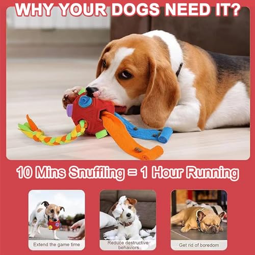 TVMALL Interactive Dog Snuffle Ball Enrichment Dog Puzzle Toys, Pet Treat Dispenser Toy, Dog Foraging Toy - Image 2