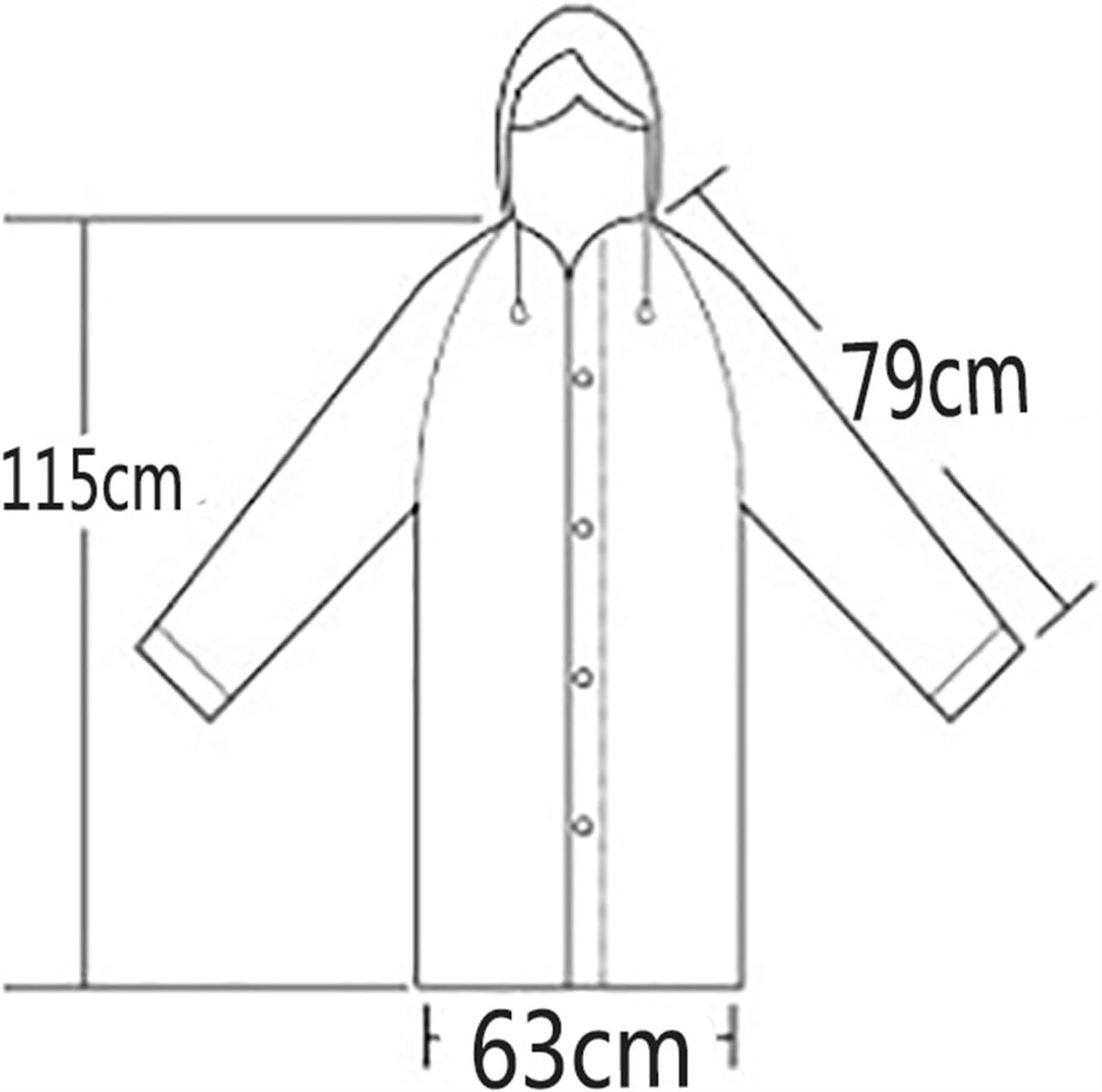 mantellina per monopattino, impermeabile Impermeabile da donna e da uomo Impermeabile trasparente con copertura antipioggia Poncho Cappotto con cappuccio Abbigliamento antipioggia femminile(White)