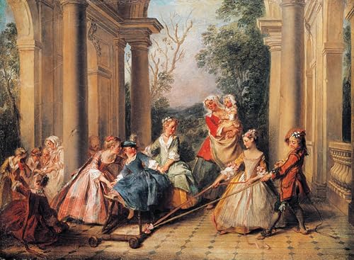 Toile L'enfance de Nicolas Lancret pour un salon élégant et une déco chic