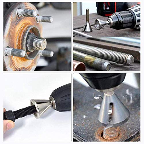 External Chamfer Tool Stainless Steel Remove Burr Tools, 6Pcs Countersink Drill Bit, 4 Piece Deburring Metal Wood Drill Bit Set, 90 Degree Center Punch Tool Sets For Wood Quick Change Bit #TOP5