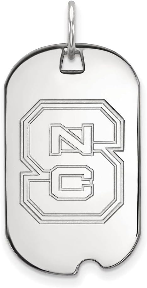 Sterling Silver LogoArt North Carolina State University Small Dog Tag
