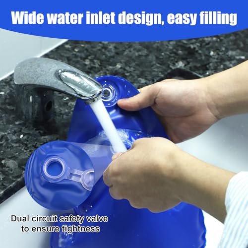 Gosknor 12stk Poolabdeckungsgewichte mit Haken, Auslaufsichere Wasserbeutel zum Aufhängen für Schwimmbadabdeckungen Frostschutzgewichte für Poolplanen im Winter für Schwimmbad-Verschlussset