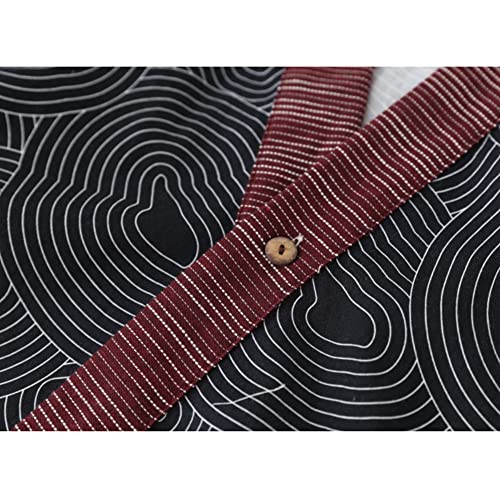 FANCY PUMPKIN Mens Long Thick Warm Robe Pineapple Velvet Pajamas Khaki XL3