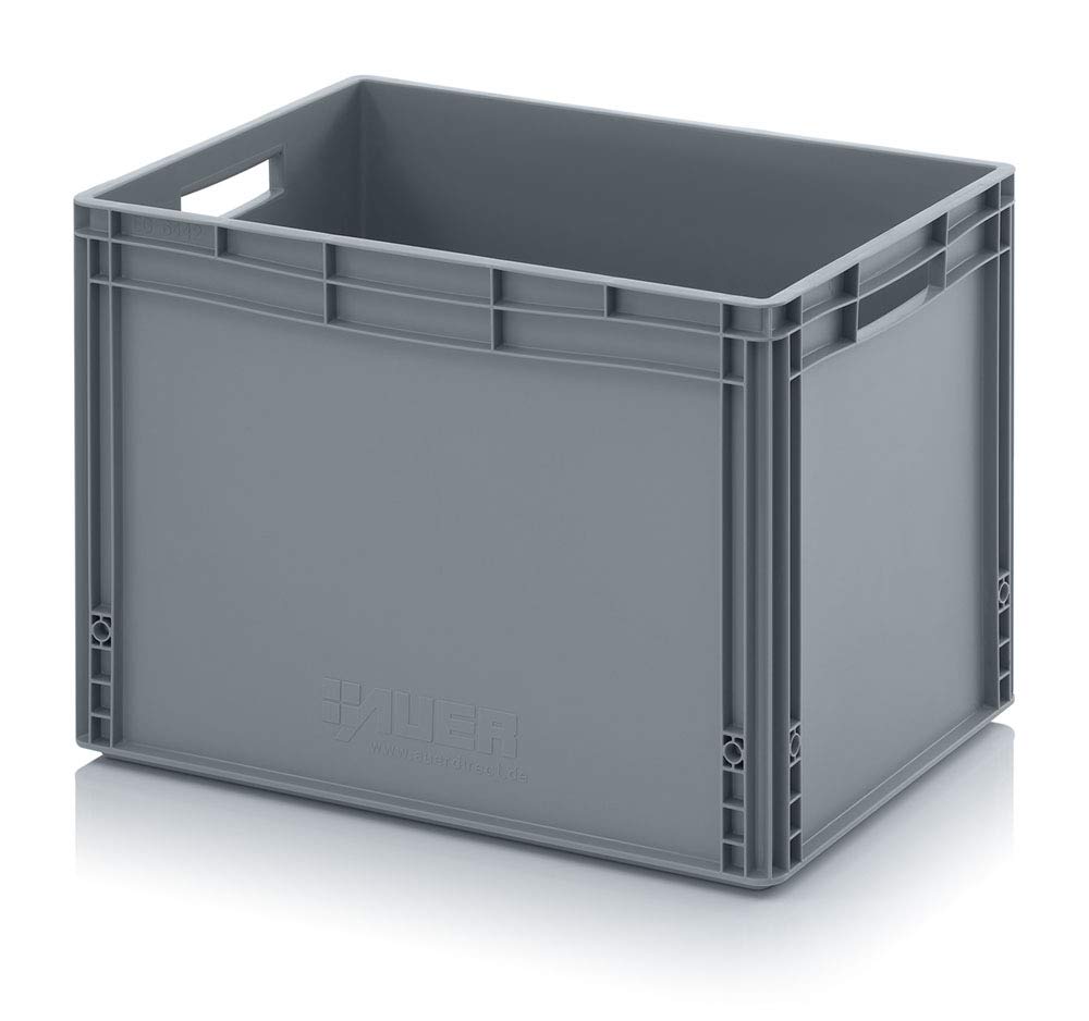 Auer Packaging Eurobox Eurobox - Contenedor (60 x 40 x 43,5 cm, con asas abiertas y tapa con bisagras)
