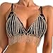 Navoky Layered Rhinestone Chest Chain Beach Bikini Body Chains Bra Fashion Tassel Crystal Chest Accessories Jewelry for Women and Girls