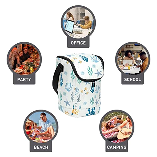 Bolsas bento para la escuela con estampado de coral y animales de mar 4