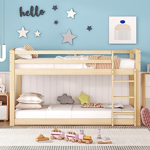 ZYLOYAL10 Etagenbett für Kinder und Jugendliche, Kinderbett, Rahmen aus...