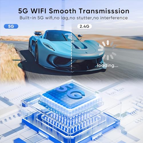 Image of Wireless HDMI Transmitter and 2 Receivers, HDMI Wireless Dual Display Extender Kit Sync to 2 Screens, 5G /328FT /1080P Plug & Play for Simultaneous Audio /Video on TVs /Projectors /Monitors