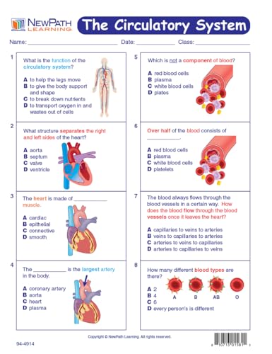 Jeu Circulatory System NewPath Learning pour classes de collège de la 6e à la 3e - 5