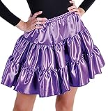  narrenkiste M212001-10-116 lila Kinder Satin Rock-Petticoat-Unterrock Gr.116