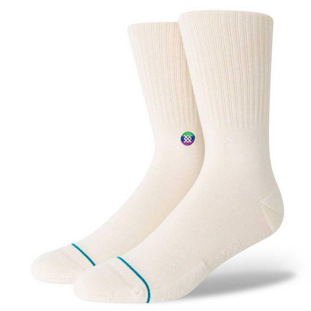 Stance Unisex White Crew Socks - Love, Medium