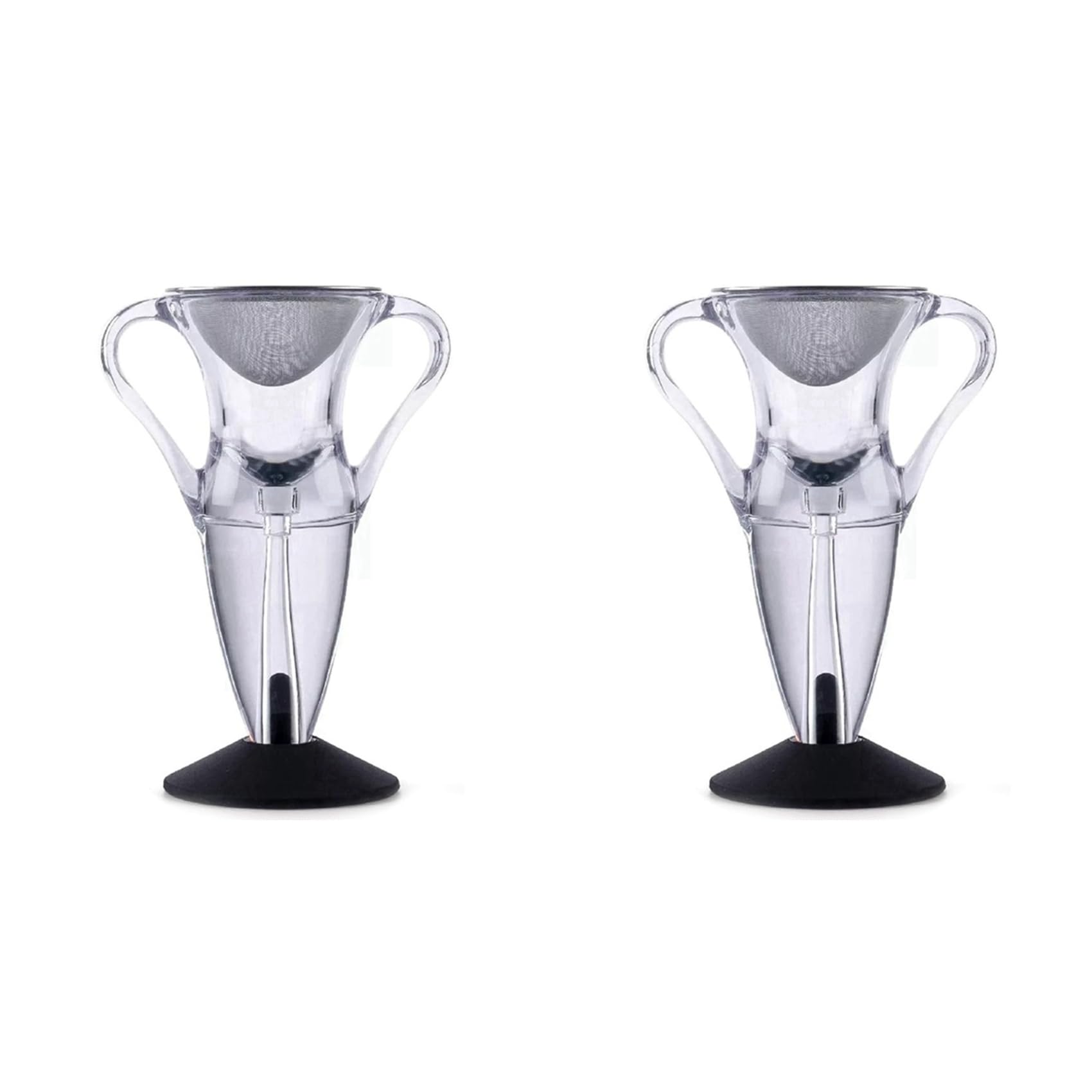 Aundhegrtt 2X Wine Oxygen Pump Filter Magic Wine Decanter Wine Filter Wine Aerator Bar Tools