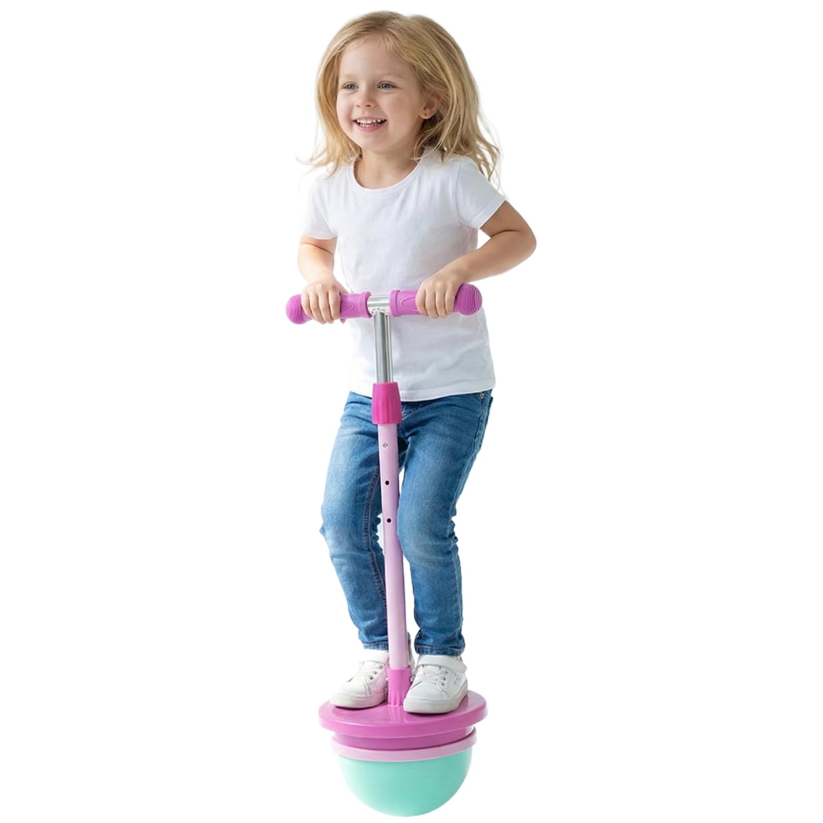 Kinder-Pogo-Stick mit Verstellbarer Höhe for Kinder 5-8 Jahre, Balance-Board, Pump-Grip, sicheres aktives Spielen for Jungen & Mädchen