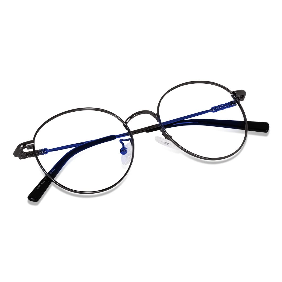 Poshh Eyewear Round Shape Blue Cut Antiglare Computer Eyeglasses For Men And Women | Blue Light Filtering Glasses For Computer And Mobile Use | 100% UV Protection | Black (B0BVZDGYW3) Amazon Price History, Amazon Price Tracker