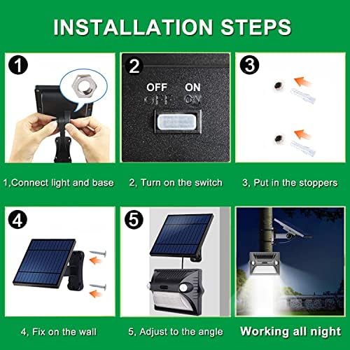 Awanber Solar Wall Light Outdoor Indoor, 3 Lighting Modes LED Solar Powered Security Light with Motion Sensor RGB Color Changing Solar Shed Garden Lights for Yard Garage Fence Front Door Entrance