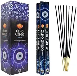 Kit de Incensos Indianos Olho Grego para Proteção, 6 Unidades