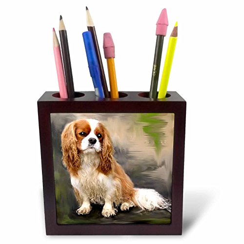3dRose ph_4156_1 Cavalier Tile Pen Holder, 5-Inch