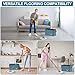 Spin Mop for Large Homes & Big Floor Cleaning, Clean & Dirty Water Separation Mop Bucket for Family & Pet Homes,4-Chamber System, Glide Wheels, Safe for Hardwood & Tile, Adjustable Handle, 6 Mop Heads