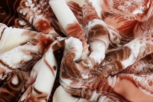 Image of Nestl Korean Mink Blanket Queen Size - 9 Lbs Velvet Fleece Korean Blanket - 2 Ply Warm & Thick Winter Blanket - Wrinkle & Fade Resistant - 79 x 94 Inches (Brown)