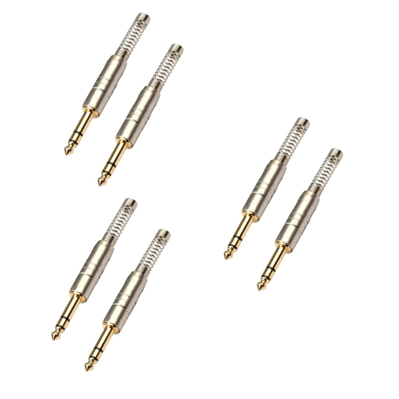 Angoily 6 Pcs Audio Plug Headphone Cord Wire Earbuds Jack Power Cord Wired Earphones Tone Charger Adapter Headphones Earphones Wired Cable Banana Plugs Double Amp Stereo Connector