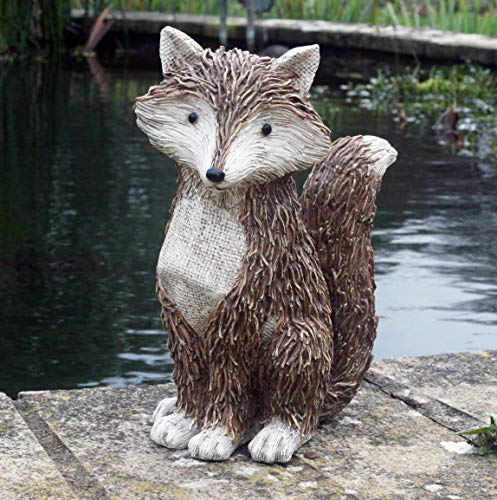 Décoration de jardin en résine Freddy le renard debout 25 cm