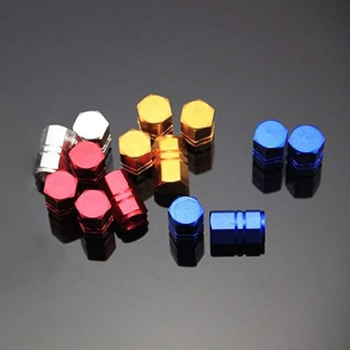 Miniatura 4 de Tapones de válvula de aire de aluminio, 4 unidades, para camión, coche, bicicleta, color negro