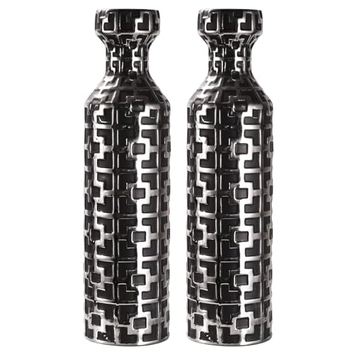 NewSangXia 24.4 inch Tall Floor Vases Set of 2. Black