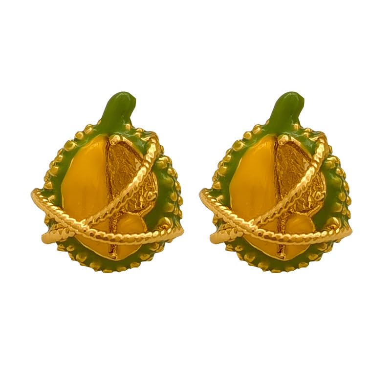 Pendientes de fruta con pin de plata s925 para orejas sensibles de mujer