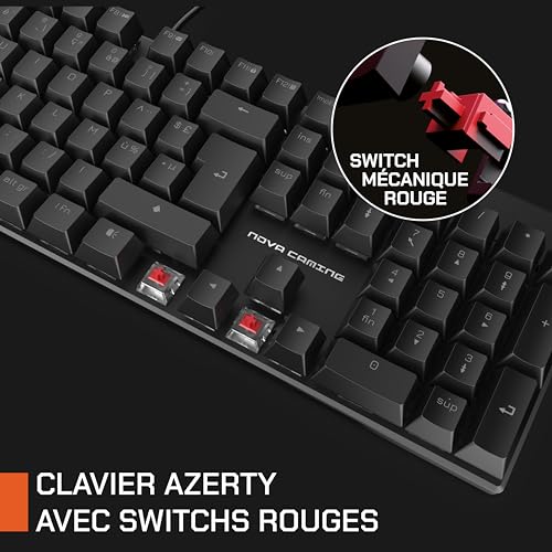 Clavier Gaming Mécanique AZERTY HERCULE PC Windows Linux - 5