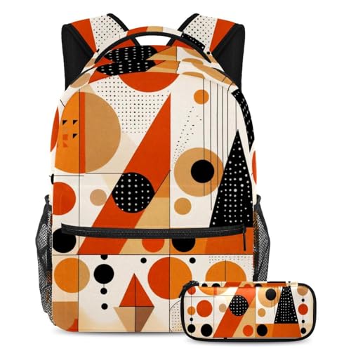 Sac à dos et trousse à motif géométrique, cadeau idéal