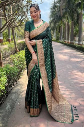 Image of Women's Kanjivaram Soft Silk Banarasi Saree With Blouse Piece | Banarasi Sari For Women | Saree with Blosepiece