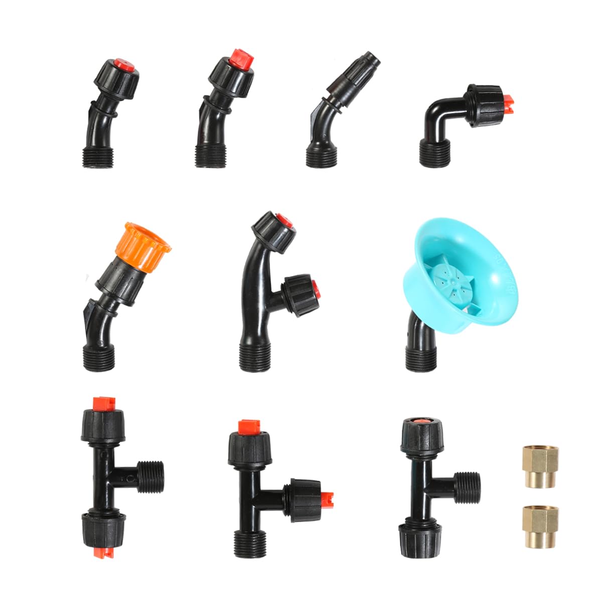 CLICIC 10 Pieces Sprayer Nozzle Tips, Multifunctional Spray Combination, Adjustable Nozzles for Replacing Backpack Sprayer Nozzle, Farm Nozzle, Water Pump Nozzle And Orchard Garden Nozzle