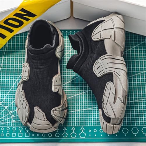 Men Lightweight High Top Sneakers Casual Breathable Knit Athletic Shoes Mesh Soft Sole Walking Shoes for Men2