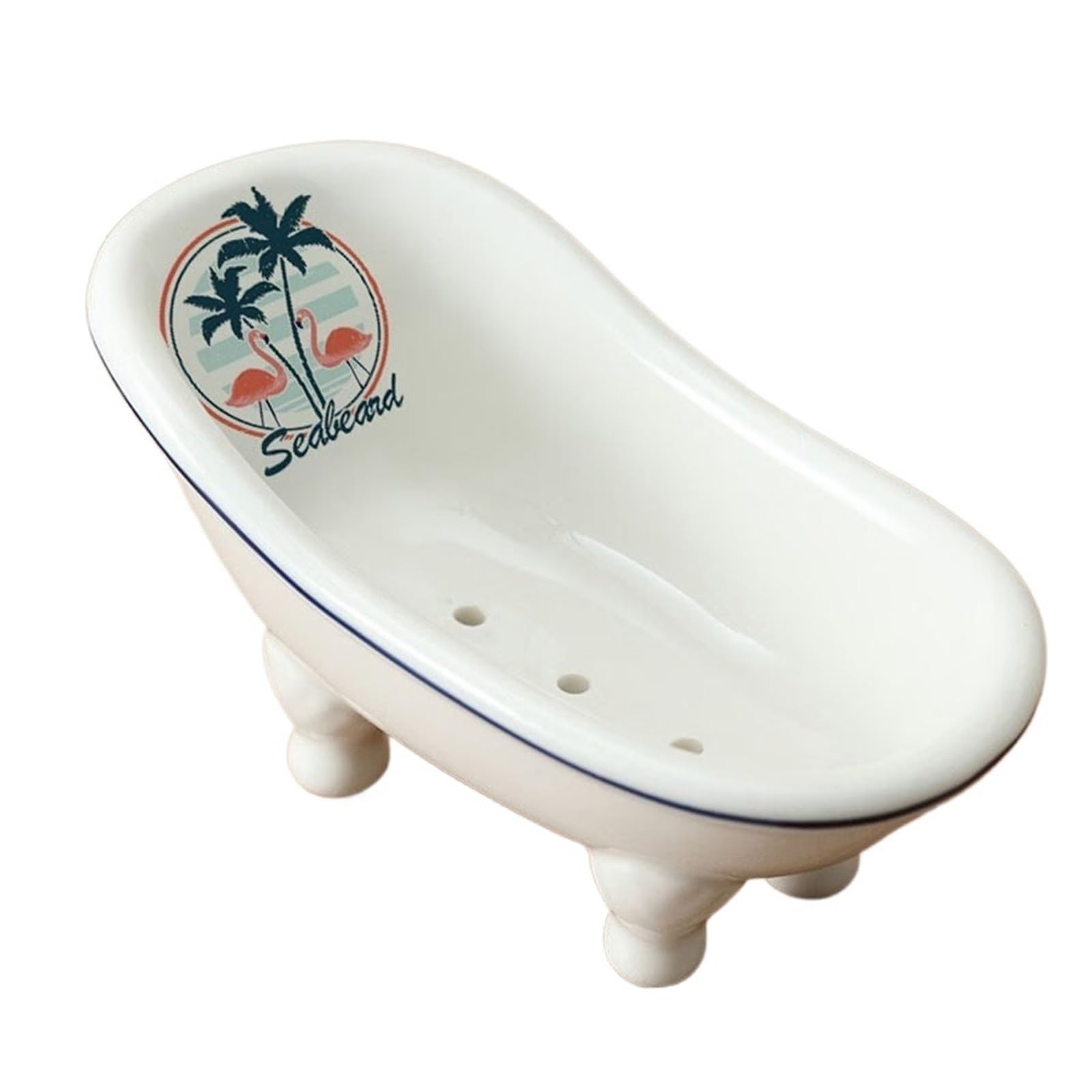 Jfnklfg Color2 Ceramic Soap Dish Draining Soap Box Ceramic Dish