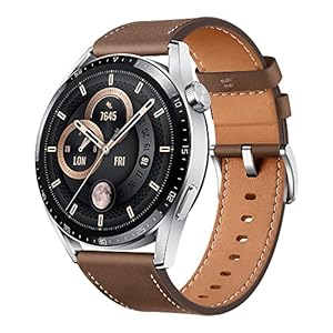 HUAWEI WATCH GT 3 46 mm smartwatch, duurzame batterijduur, de hele dag door SpO2, persoonlijke AI-loopcoach, nauwkeurige…