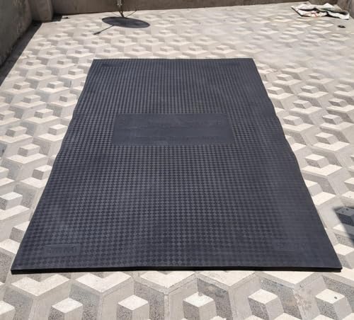 Image of Eva Rubber Mat, Big 8 By 5 Foot Waterproof, Bpa Free For Commercial Gym, Fitness Studios, Children's Play Areas, Black.